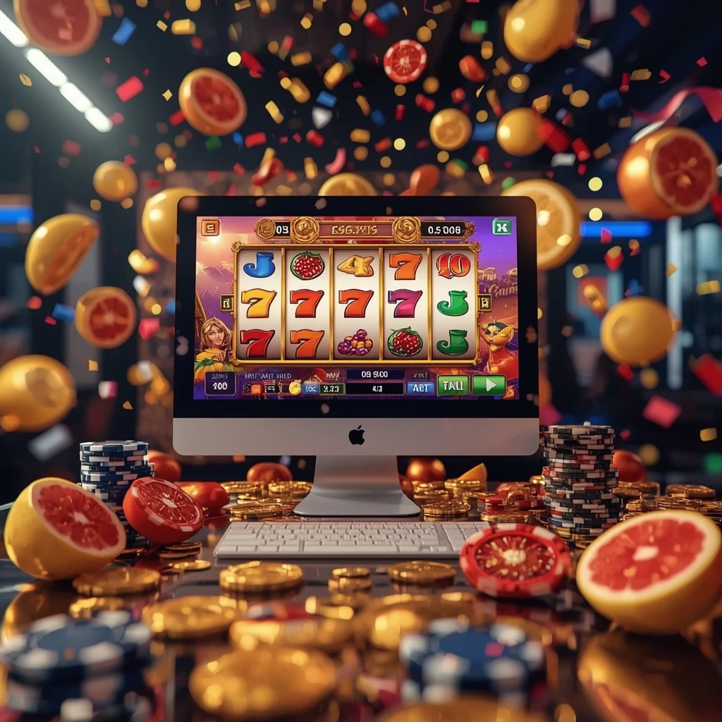 slot machines on the monitor JACKBIT CASINO